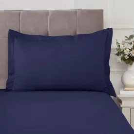 100% Cotton 180TC Navy Oxford Pillowcase Pair