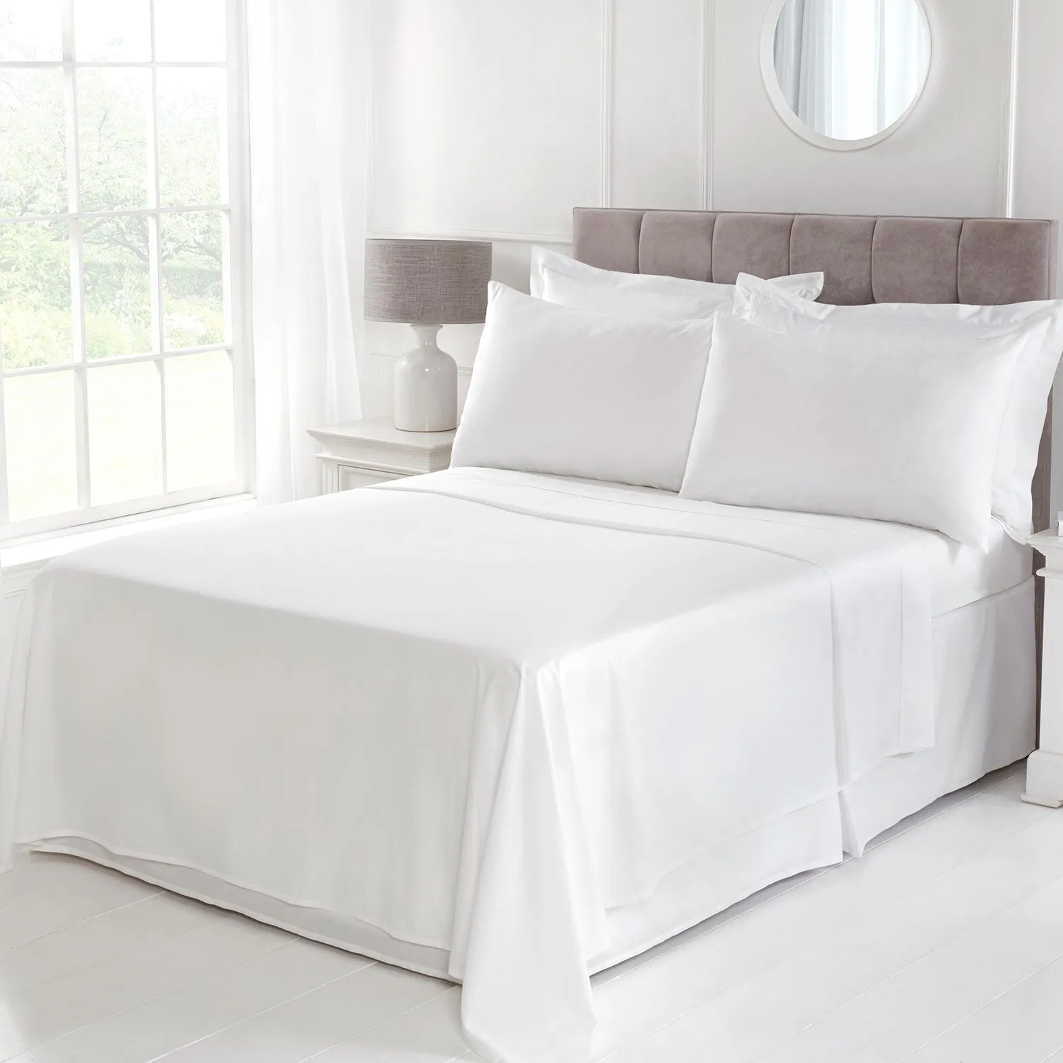 100% Cotton 180TC White Flat Sheet