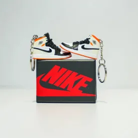 3D Sneaker Keychain With Box - AJ1 Electro Orange