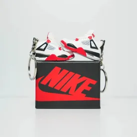 3D Sneaker Keychain With Box - AJ4 Fire Red