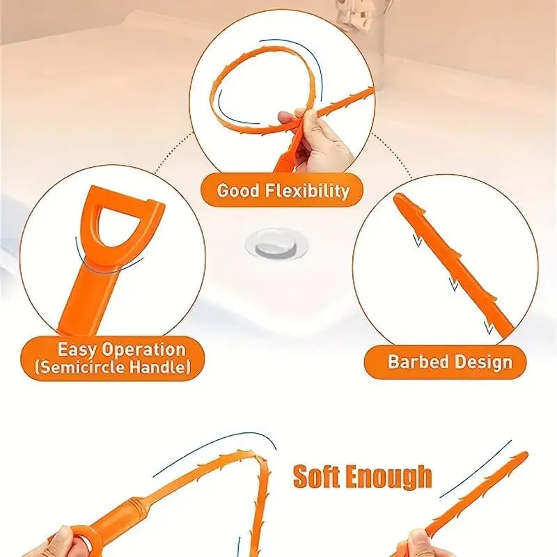 5-Pieces: Drain Clog Remover Tool