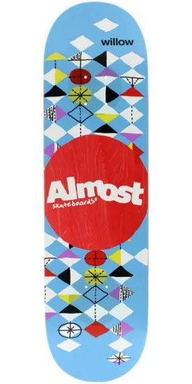 Almost Willow Mid Century Impact Plus Skateboard Deck - Grey - 8.375