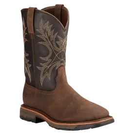 Ariat Men's WorkHog H20 Bruin Brown Waterproof Work Boots 10017436