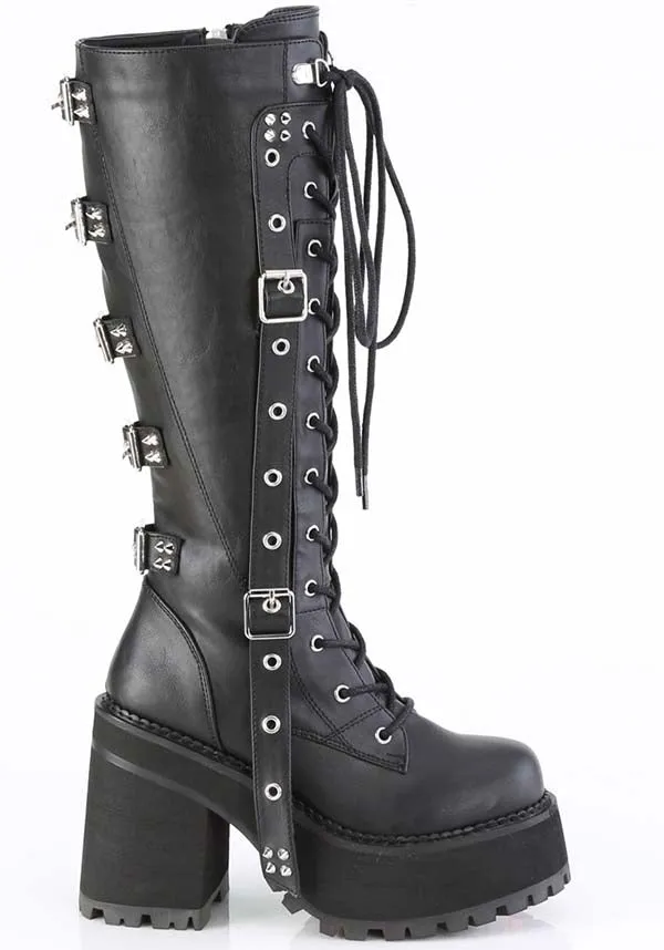 ASSAULT-218 [Black] | PLATFORM BOOTS [PREORDER]