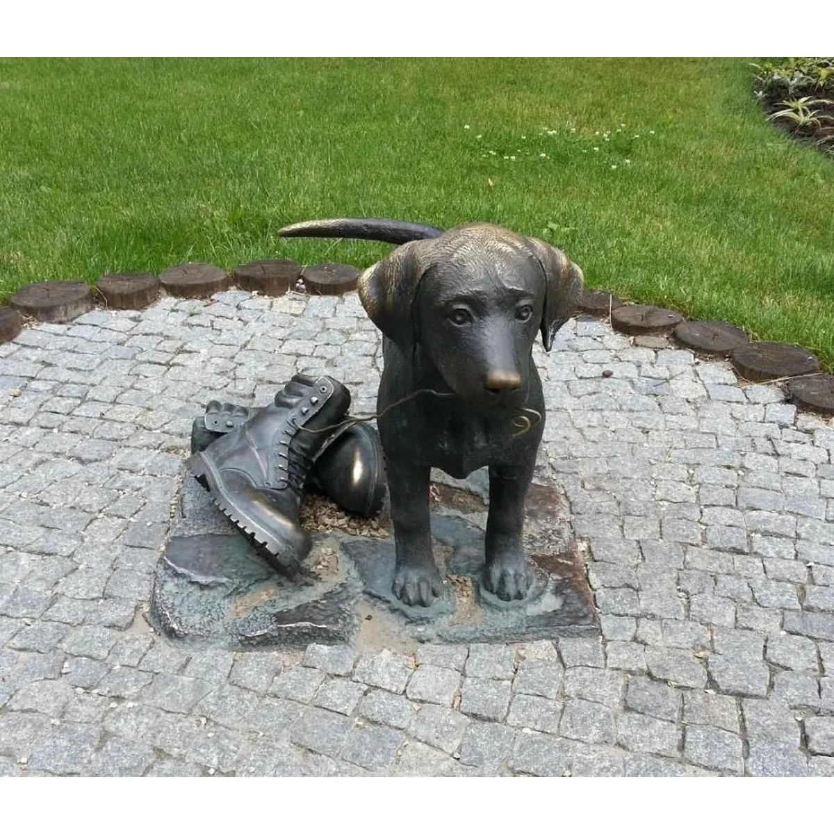 Adorable Bailey Puppy Dog Decorative Garden Statue