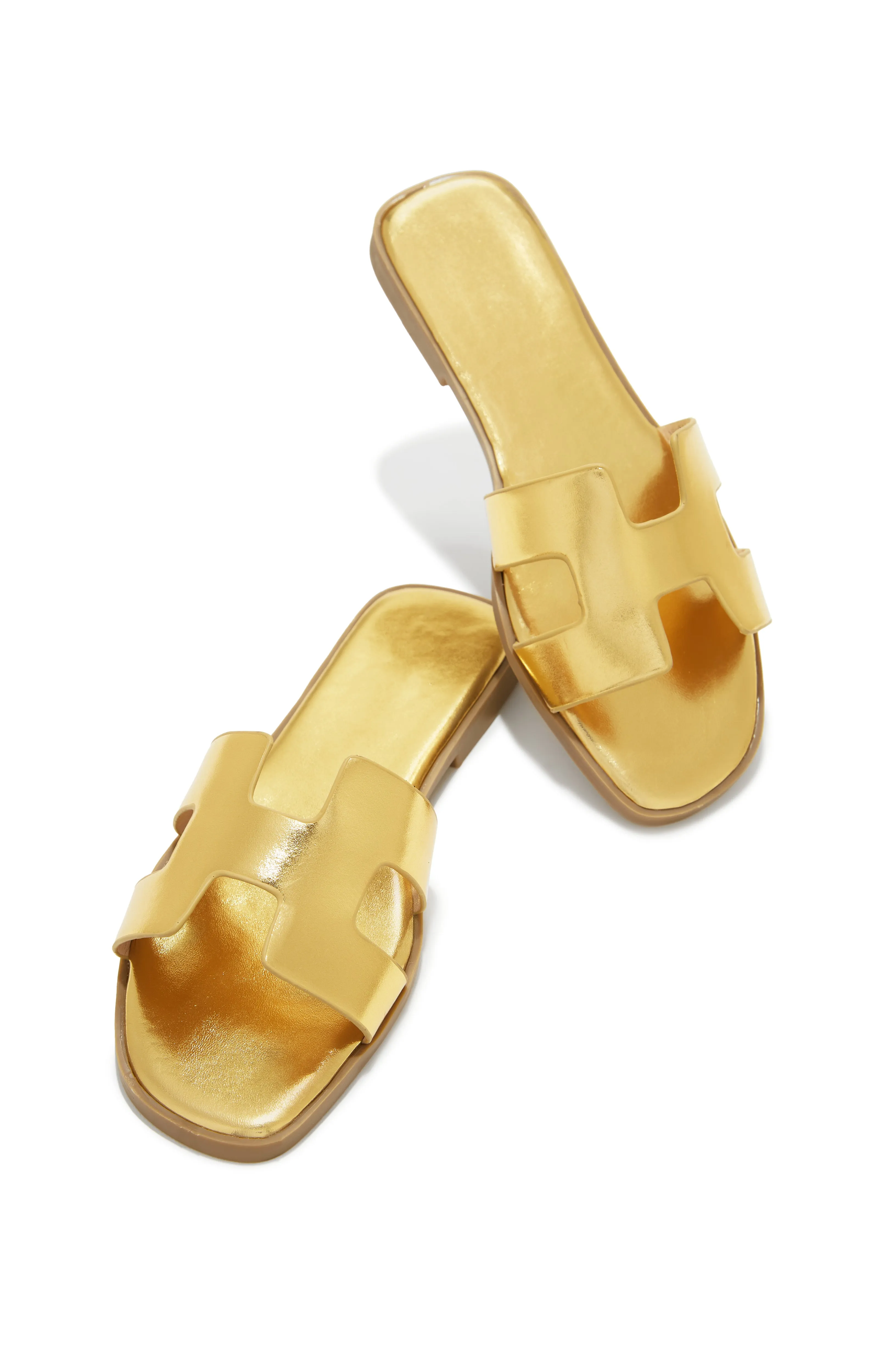 Bianka Slip On Sandals - Gold