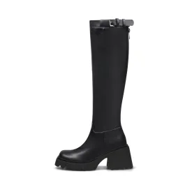 Black Equestrian Platform Riding Boots