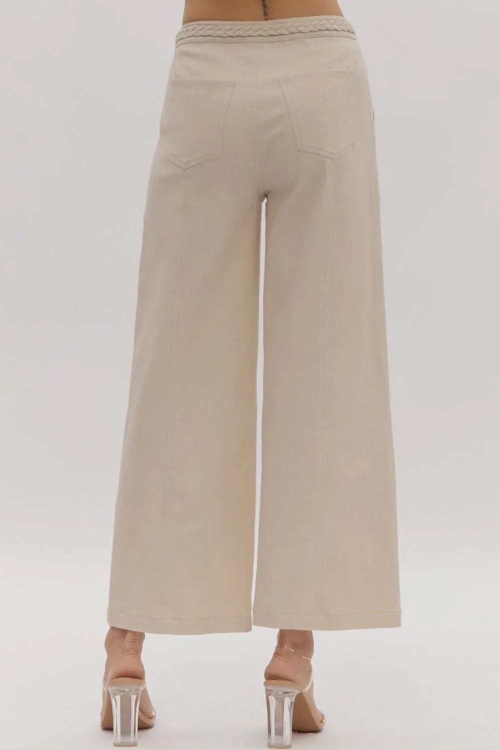 Braided Fave Sand Denim Pants