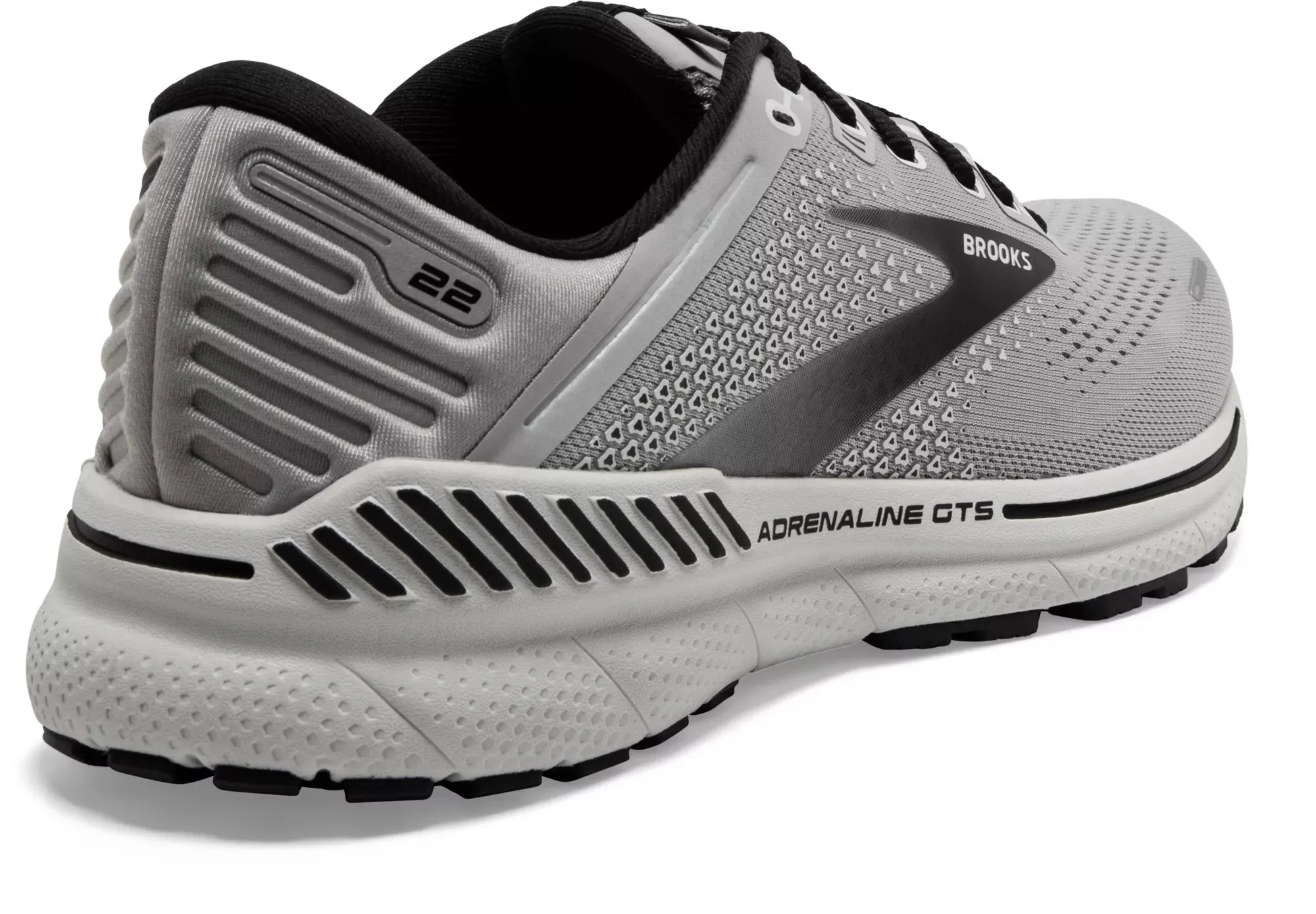 Brooks Men's Adrenaline GTS 22 Running Shoe - Alloy/Grey/Black 1103661D012