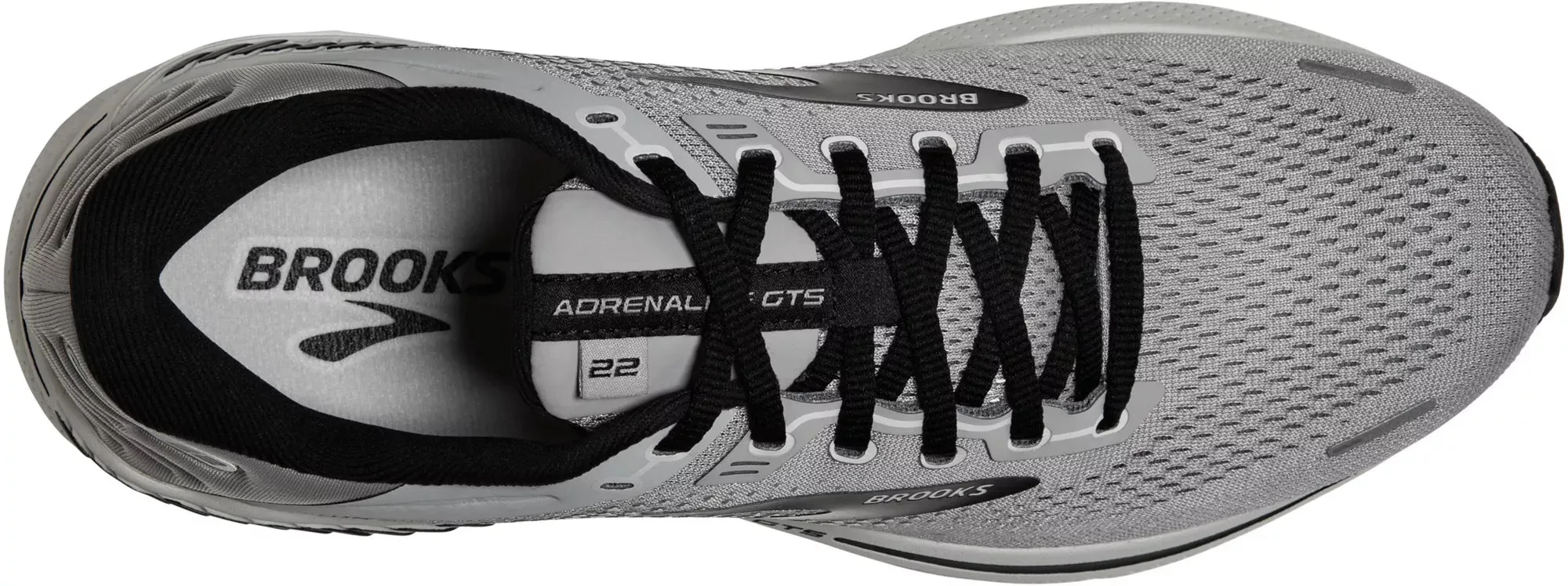 Brooks Men's Adrenaline GTS 22 Running Shoe - Alloy/Grey/Black 1103661D012