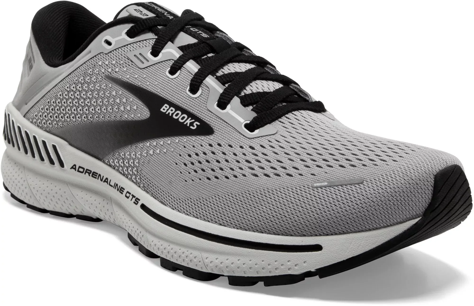 Brooks Men's Adrenaline GTS 22 Running Shoe - Alloy/Grey/Black 1103661D012