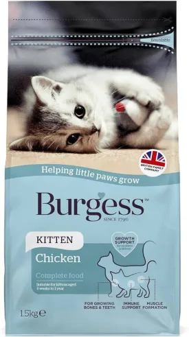 Burgess Supacat | Dry Cat Food | Chicken Kitten - 1.5kg