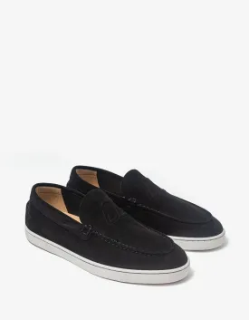 Christian Louboutin Varsiboat Black Suede Boat Shoes -