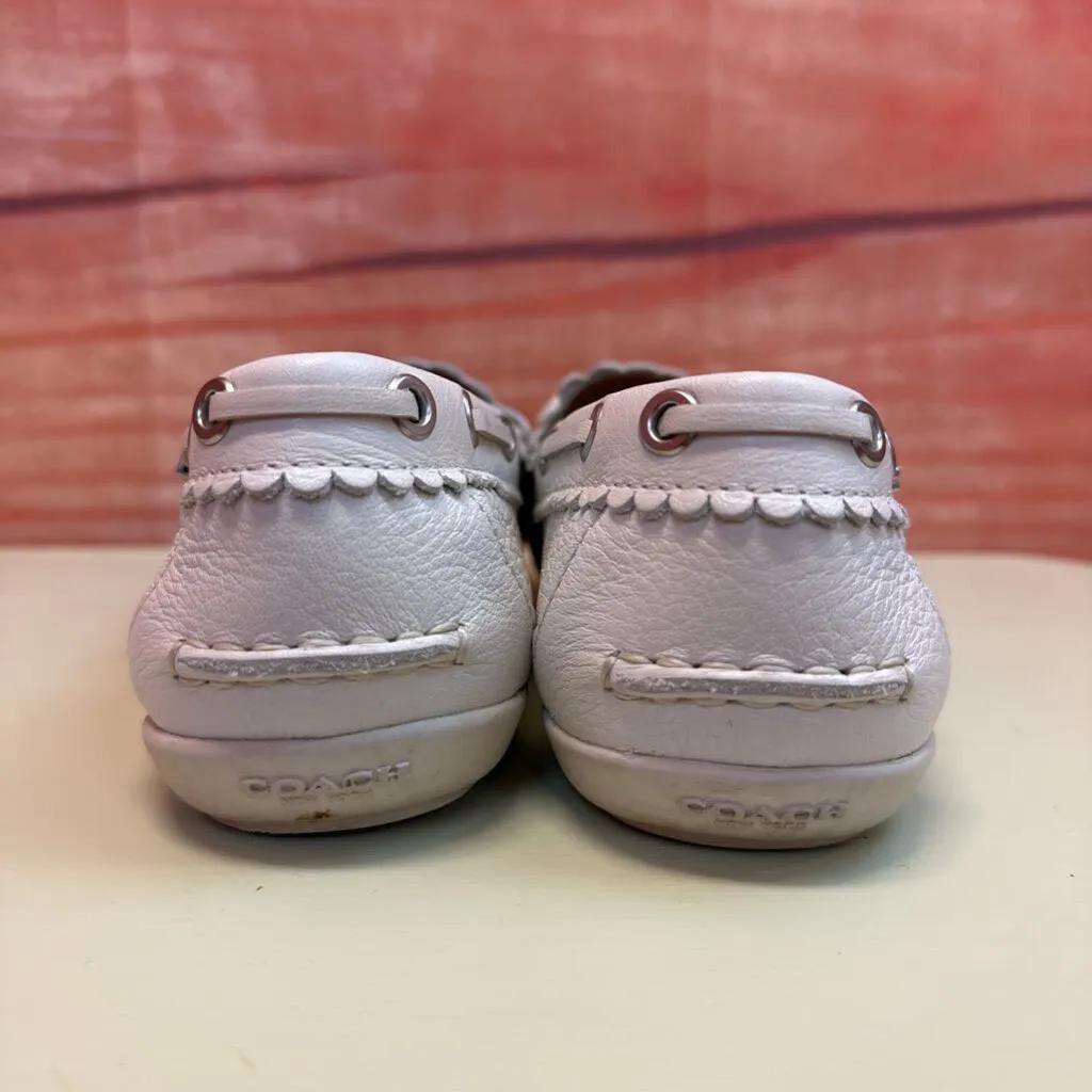 COACH WHITE OLYMPIA TASSEL LOAFERS SZ 7.5 TCC