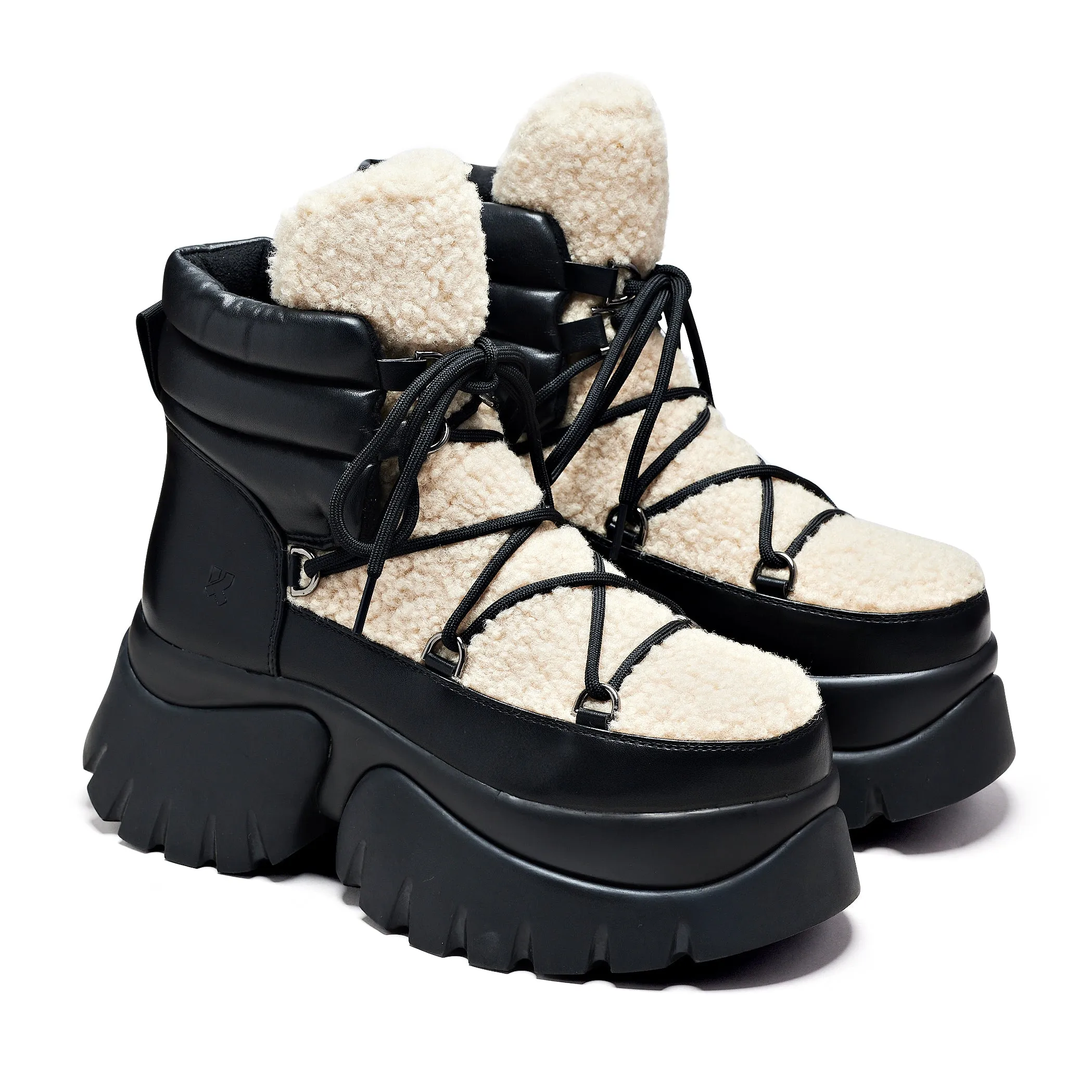 Cream Fluffy Vilun Winter Boots