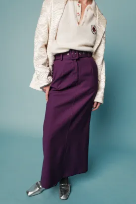 Dahlia Midi Skirt - Grape Wine