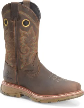 Double H Men's 12" Elijah Wide Square Composite Toe Work Western Boot - Brown DH5241