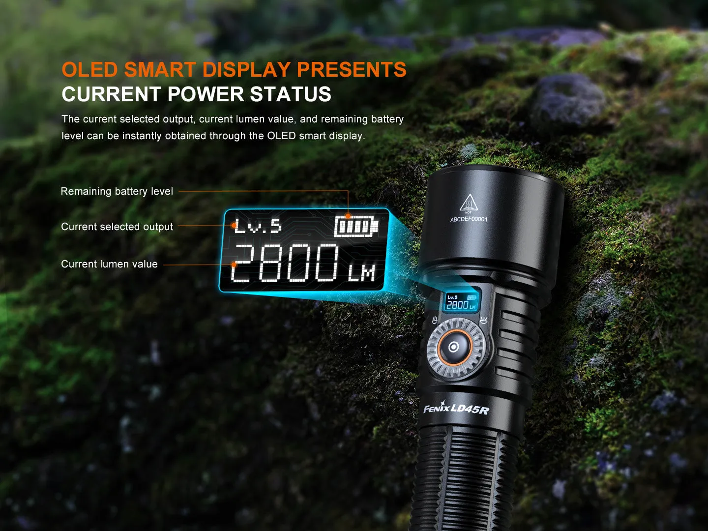 Fenix LD45R Digital Focus Rechargeable LED Flashlight