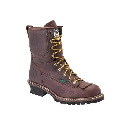 Georgia Men's 8" Waterproof Logger Work Boots - Brown G7113