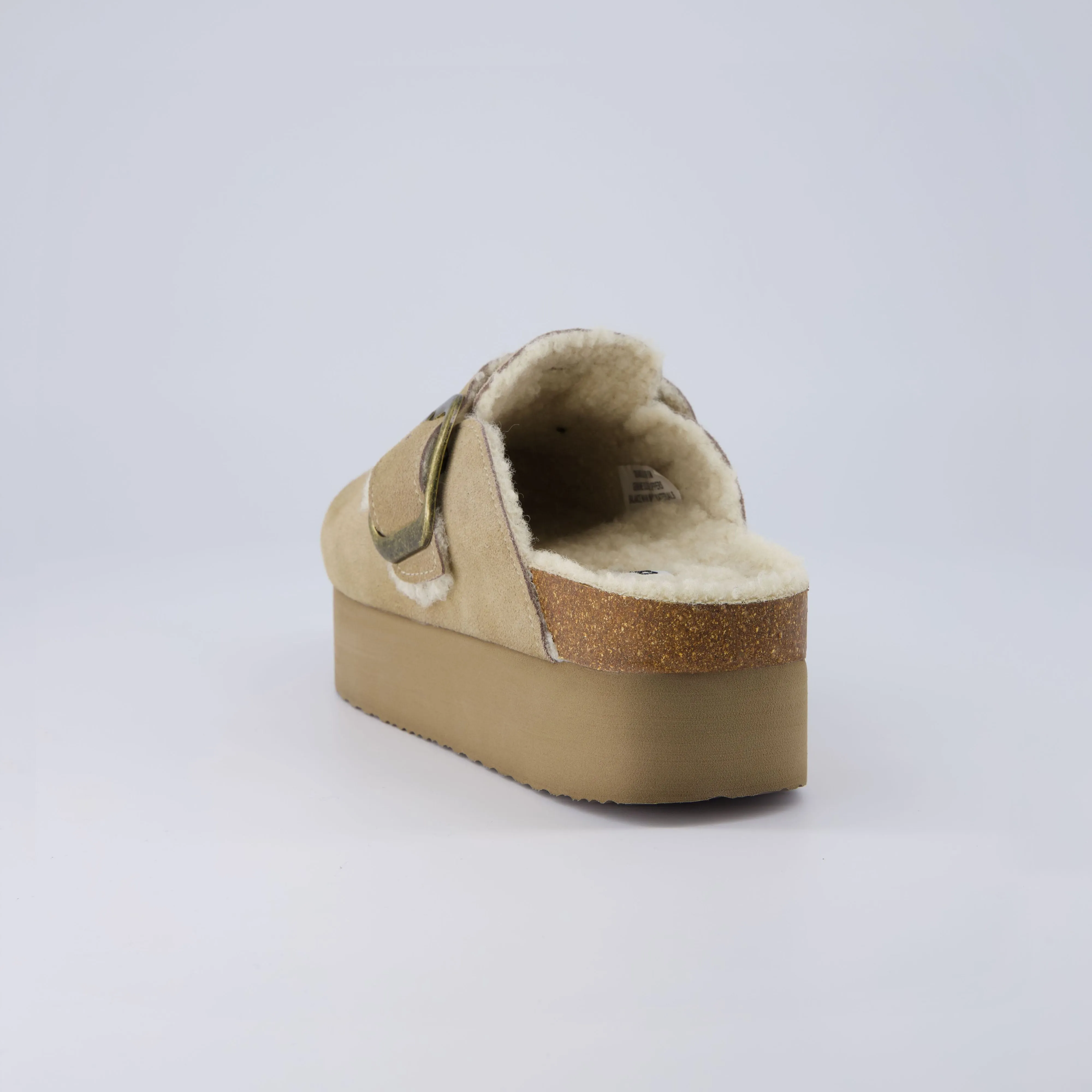 Granola Fur Platform Clog