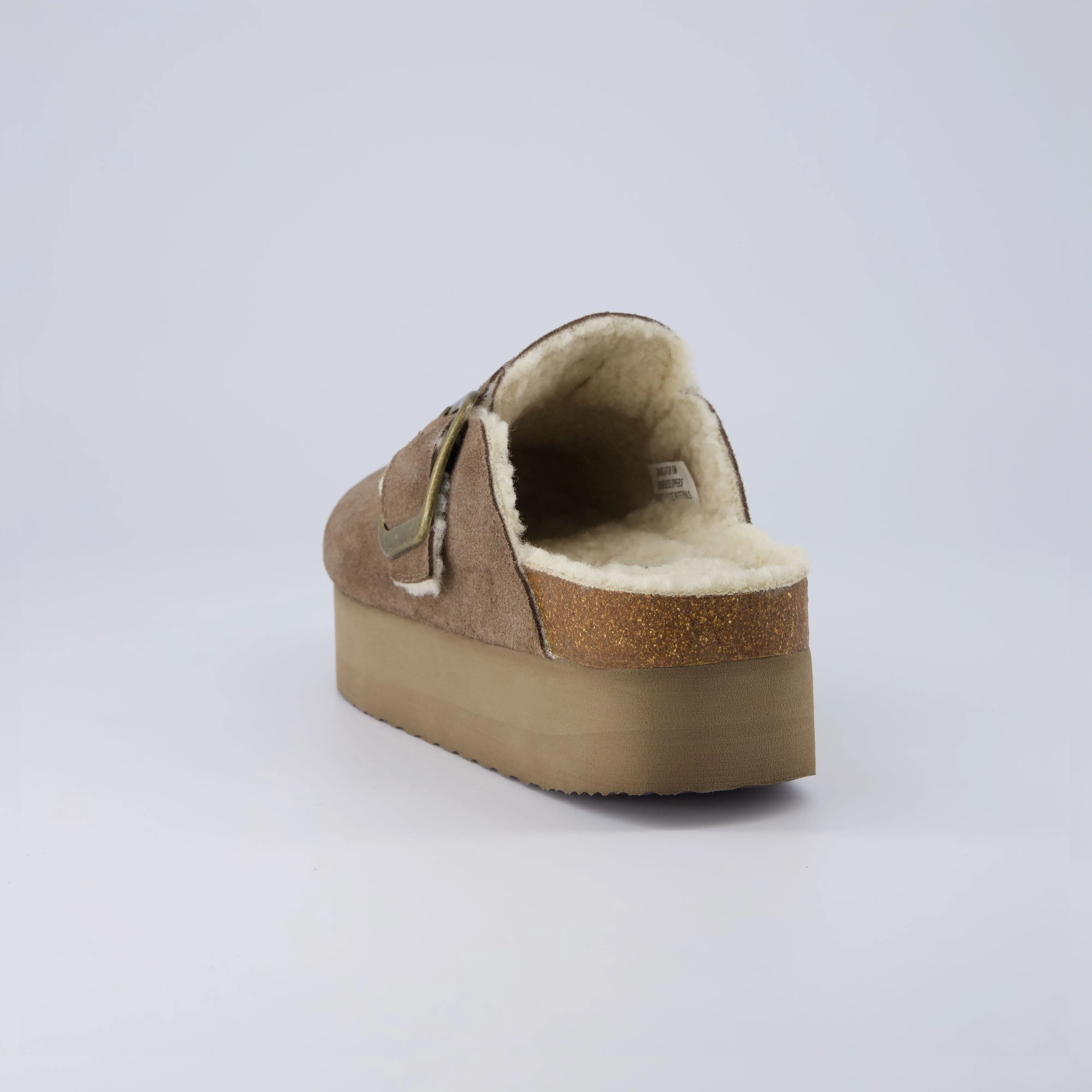 Granola Fur Platform Clog