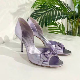 Gucci Metallic Lavender Heels