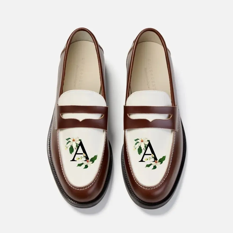 Hand-Painted Initial Penny Loafer - Men's