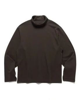 High Neck Long Sleeve Top Espresso