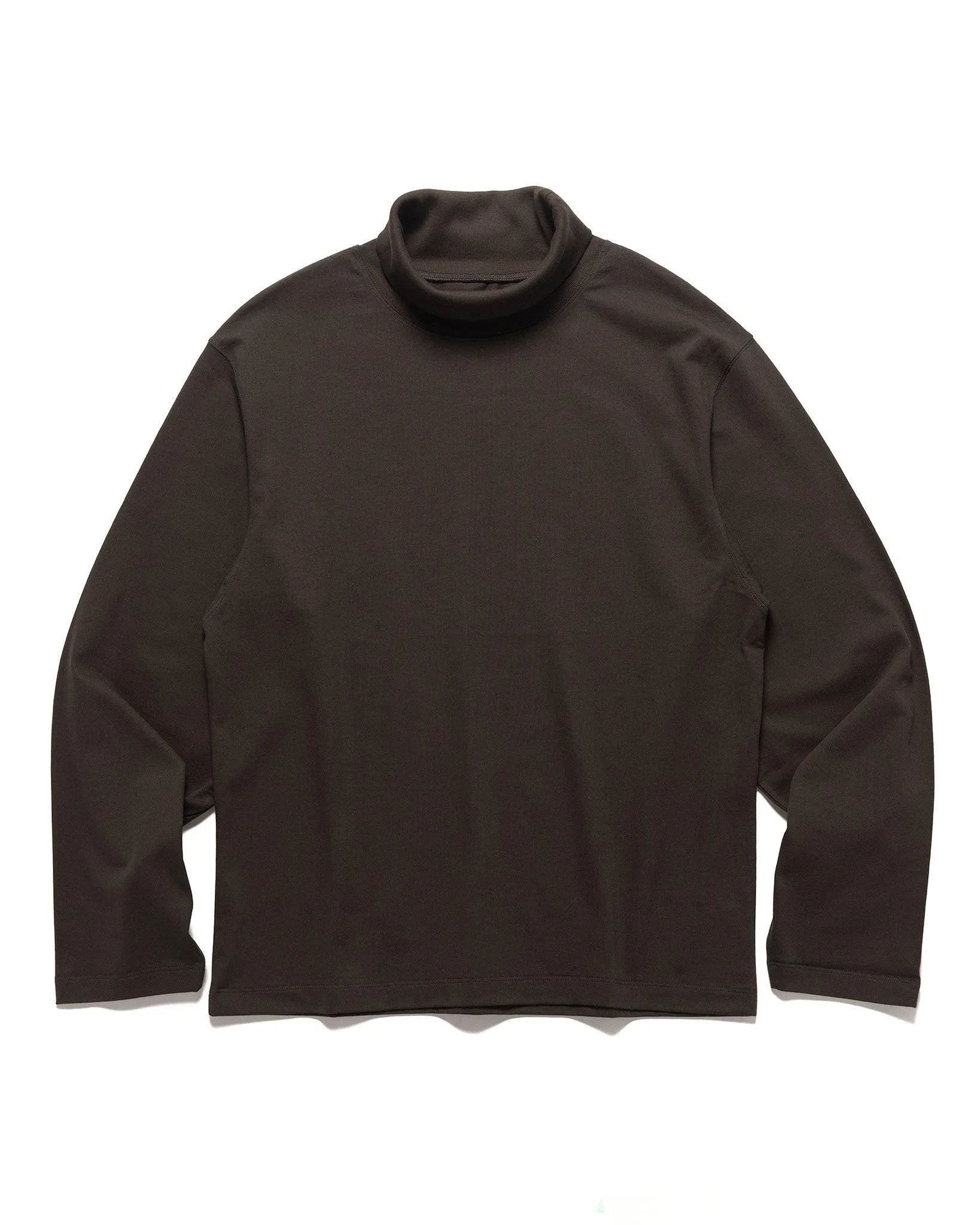 High Neck Long Sleeve Top Espresso