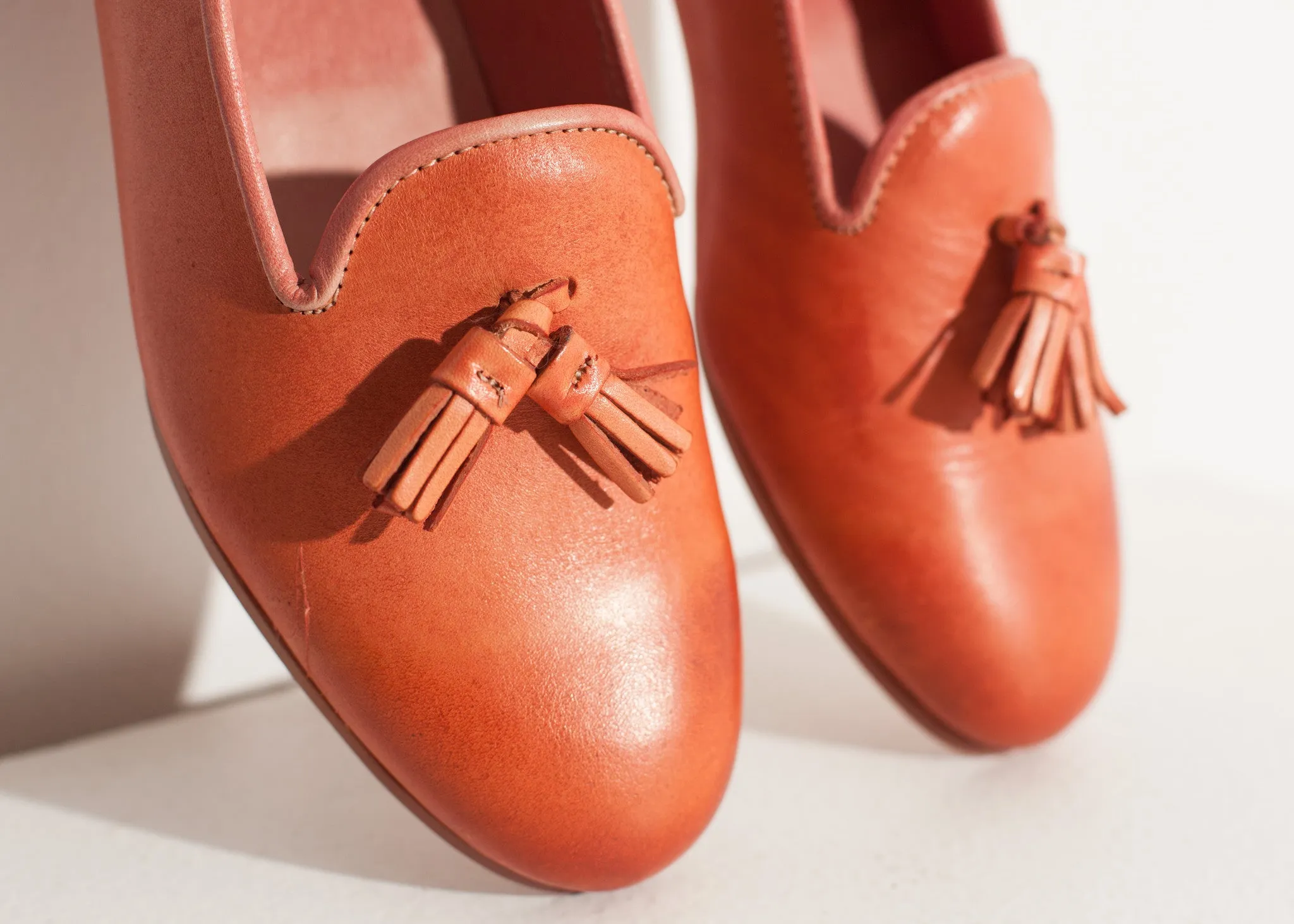 Leather Loafer in Rose