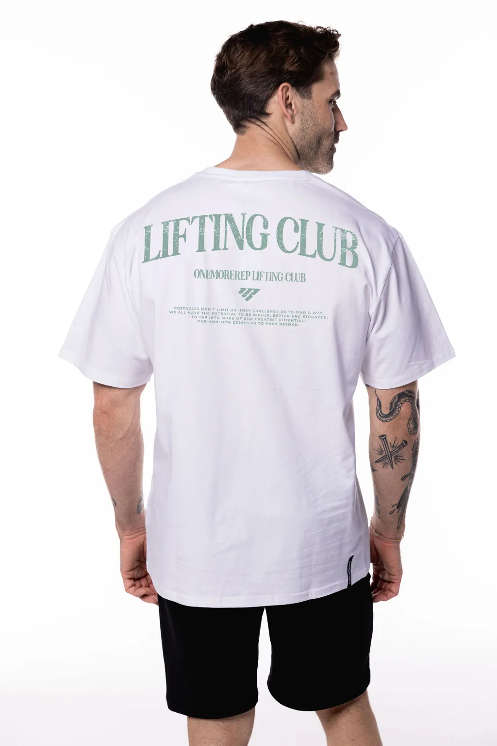 Lifting Club Tee White/Sage