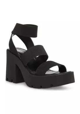 Madden Girl Women's Templee Platform Block Heel Sandal - Black TEMP02J1