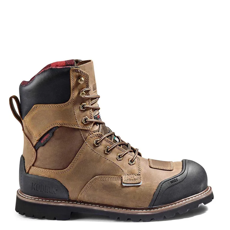 Men's Kodiak Brown Generations Widebody 8" Waterproof Work Boot 4TGCBN