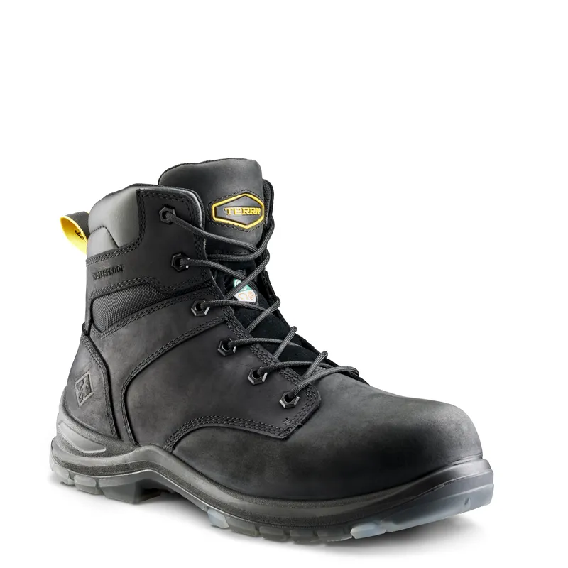 Men's Terra Black Byrne 6" Waterproof Work Boot 839BBK