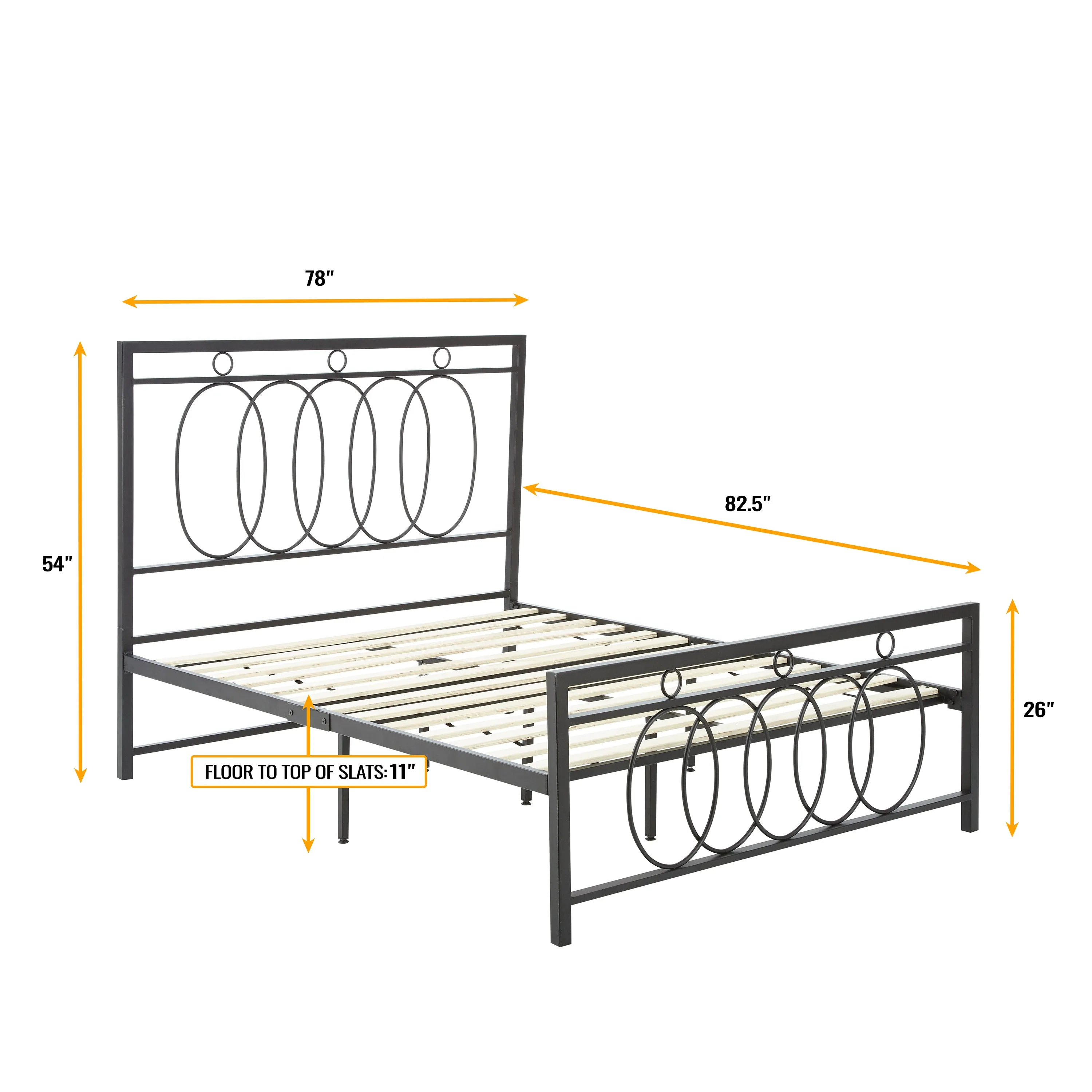 Norfolk Metal Platform Bed