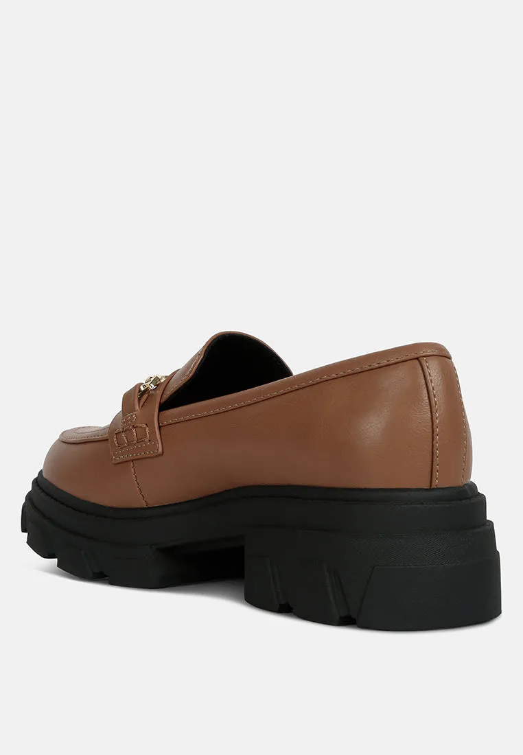 Oklyn Horsebit Emblesihed Chunky Platform Loafers