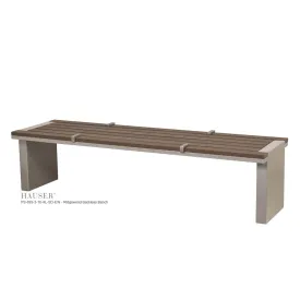 Ridgewood Backless Bench with Envirowood Slats & Skateboard Deflectors