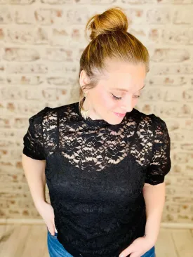 Rooftop View High Neck Lace Top